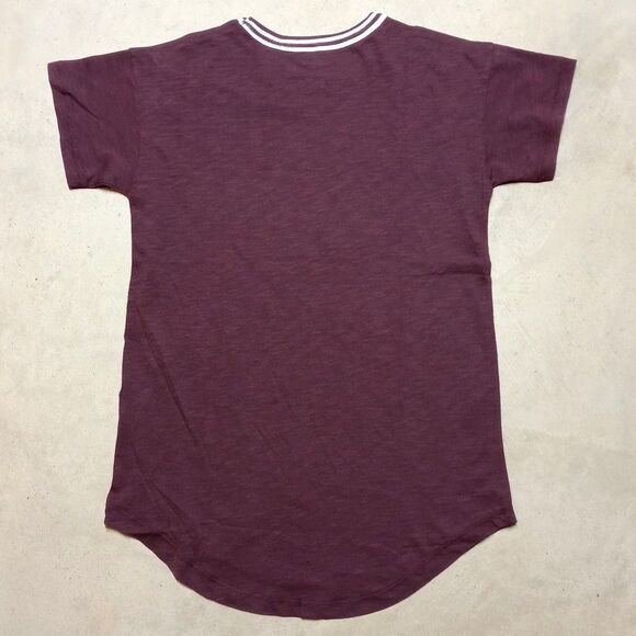 2-Pack of NWT Madewell Womens XXS Ringer Tee Whisper Burgundy T-shirts - Picture 3 of 9